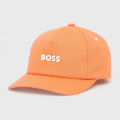 BOSS șapcă din bumbac Boss Casual culoarea rosu, cu imprimeu