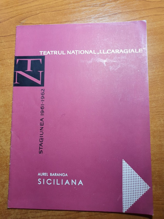 program teatrul national i.l.caragiale 1962-siciliana cu dem radulescu