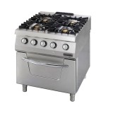 Masina de gatit pe gaz cu 4 arzatoare de 10kW si cuptor