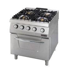 Masina de gatit pe gaz cu 4 arzatoare de 10kW si cuptor