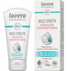 Crema hidratanta bio Basis Sensitiv cu aloe vera si unt de shea, 50ml Lavera foto