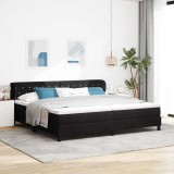 vidaXL Pat cu saltea cu arcuri Gri &icirc;nchis 80x200 cm Catifea Negru