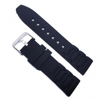 Curea de ceas din Silicon - Culoare Neagra - 20mm, 22mm foto