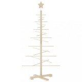 Cumpara ieftin Brad de Craciun decorativ din lemn, 125 cm, lemn de pin masiv