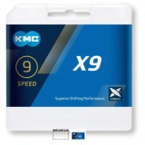 Cumpara ieftin Lant KMC 9 viteze, 1/2x11/114 1/2x11/128, argintiu Ultimate FactoryBikes