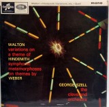 Walton. Hindemith - Variations On A Theme Of Hindemith / Symphonic Metamorphoses On Themes By Weber NM / VG+ vinil LP Columbia 1965 UK