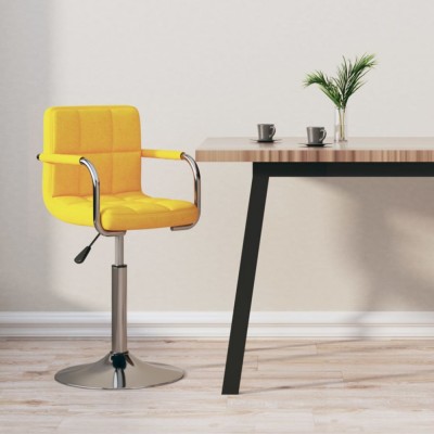 Scaun de bar, galben, material textil foto