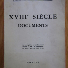 XVIIIe siecle documents a l usage des professeurs