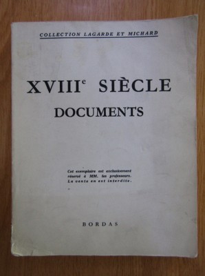 XVIIIe siecle documents a l usage des professeurs foto