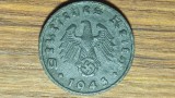 Germania nazista - moneda de coelctie istorica - 1 pfennig / Reichspfennig 1943 B - calitate impecabila !
