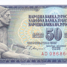 Bancnota Iugoslavia 50 Dinari 1978 - P89a UNC