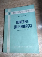 Numerele lui Fibonacci - N.N. Vorobiev (Editura Tehnica, 1953) foto