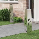 vidaXL Lumină LED Solară pentru Alei 2 pcs Oţel inoxidabil 879762