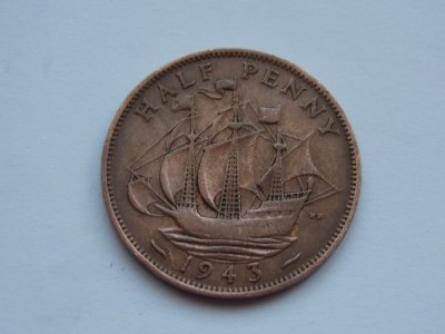 HALF PENNY 1943 GBR foto