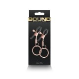 Clemele ajustabile pentru mamelon Bound - Nipple Clamps - C2- Rose Gold, NS Toys