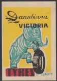 1964 Romania - Eticheta de chibrituri romanesti pentru export Danubiana Victoria Tyres