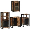 VidaXL Set de mobilier pentru baie cu ușă 4 pcs Lemn recuperat solid 3305695