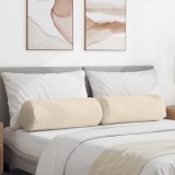 vidaXL Perne Bolster 2 pcs Bej &Oslash; 25 x 70 cm Țesătură din microfibră 42014345