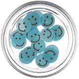 Cumpara ieftin Smiley tăiate pentru decorarea unghiilor - albastre, INGINAILS