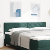 VidaXL Tăblie LED cu lumini cu bandă LED Verde &icirc;nchis 180 cm Catifea
