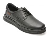 Pantofi OTTER negri, DD506, din piele naturala