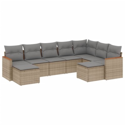 Patio Sofa Set 9-Locuri Bej combinat foto