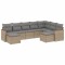 Patio Sofa Set 9-Locuri Bej combinat - 1
