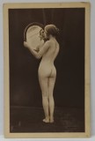 NUD LA OGLINDA , FOTOGRAFIE EROTICA , FORMAT CARTE POSTALA , ANII ' 20