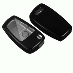 Husa Cheie Compatibila cu Briceag Audi 3 Butoane Neagra TPU+PC