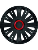 Set capace roti 16` negre cu inel rosu active 4buc