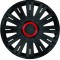 Set capace roti 16` negre cu inel rosu active 4buc
