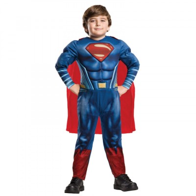 Costum Superman Deluxe Justice League pentru baieti 116 cm 5-6 ani foto