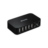 Cumpara ieftin HUB extern D-LINK porturi USB: USB 2.0 x 7 conectare prin USB 2.0 alimentare retea 220 V negru DUB-H7