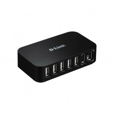 HUB extern D-LINK porturi USB: USB 2.0 x 7 conectare prin USB 2.0 alimentare retea 220 V negru DUB-H7