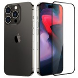 Folie de protectie Ecran ESR Armorite UltraFit pentru Apple iPhone 18 Pro, Sticla Securizata, Full Glue, Set 3 bucati, Neagra