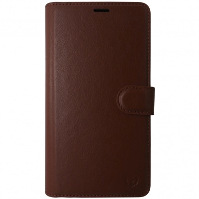 Husa tip carte cu stand Techsuit, aspect piele maro, pentru Motorola Moto G54 foto