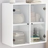 VidaXL Dulap de perete cu uși din sticlă, alb, 68x37x68,5 cm 836490