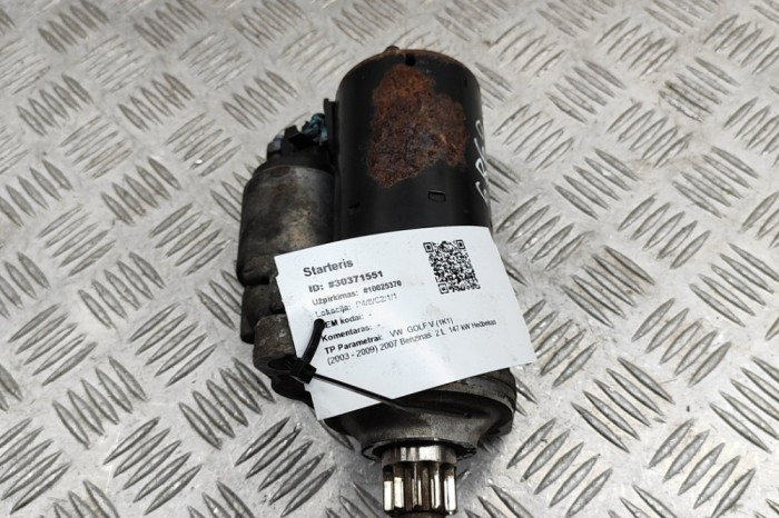 Electromotor VW GOLF V 1K1 2007 OEM: 02E911023J 30371551