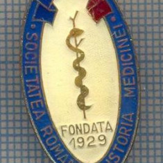 AX 838 INSIGNA -SOCIETATEA ROMANA DE ISTORIA MEDICINEI-F1929-PENTRU COLECTIONARI