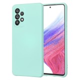 Husa premium din silicon pentru samsung galaxy a53 5g - softflex, microfibra, sea blue