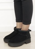 Cumpara ieftin Ghete negre cu platforma din piele naturala JB1999 116