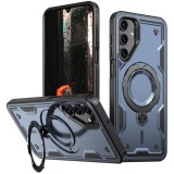 Husa military armour cu inel metalic, ALC MOBILE, compatibila cu Samsung Galaxy A36, Albastru