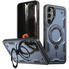 Husa military armour cu inel metalic, ALC MOBILE, compatibila cu Samsung Galaxy A14, Albastru