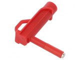 Manşon magnetic roșu 4mm cu contacte din alamă