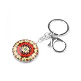 Breloc pentru chei Mandala 3.5 cm Kyrra, Crem