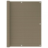 vidaXL Paravan de balcon, gri taupe, 120x500 cm, HDPE