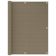 vidaXL Paravan de balcon, gri taupe, 120x500 cm, HDPE foto