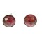 Cercei argint cu rodonit natural fatetat 8 MM