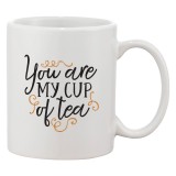 Cana alba personalizata &#039;You are my cup of tea&#039;, INOVATIX&reg;. 330ml