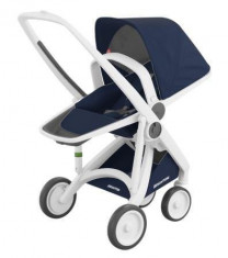 Carucior Greentom Reversible 100% Ecologic White Blue foto